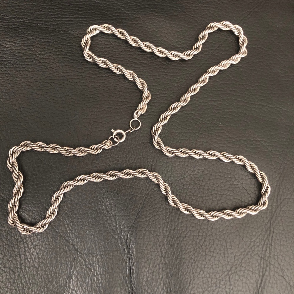 Sterling Silver .925 Braided Twist Style Necklace